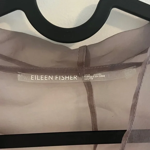 Eileen Fisher Sheer Purple Kimono-Style Cardigan - Picture 2 of 3